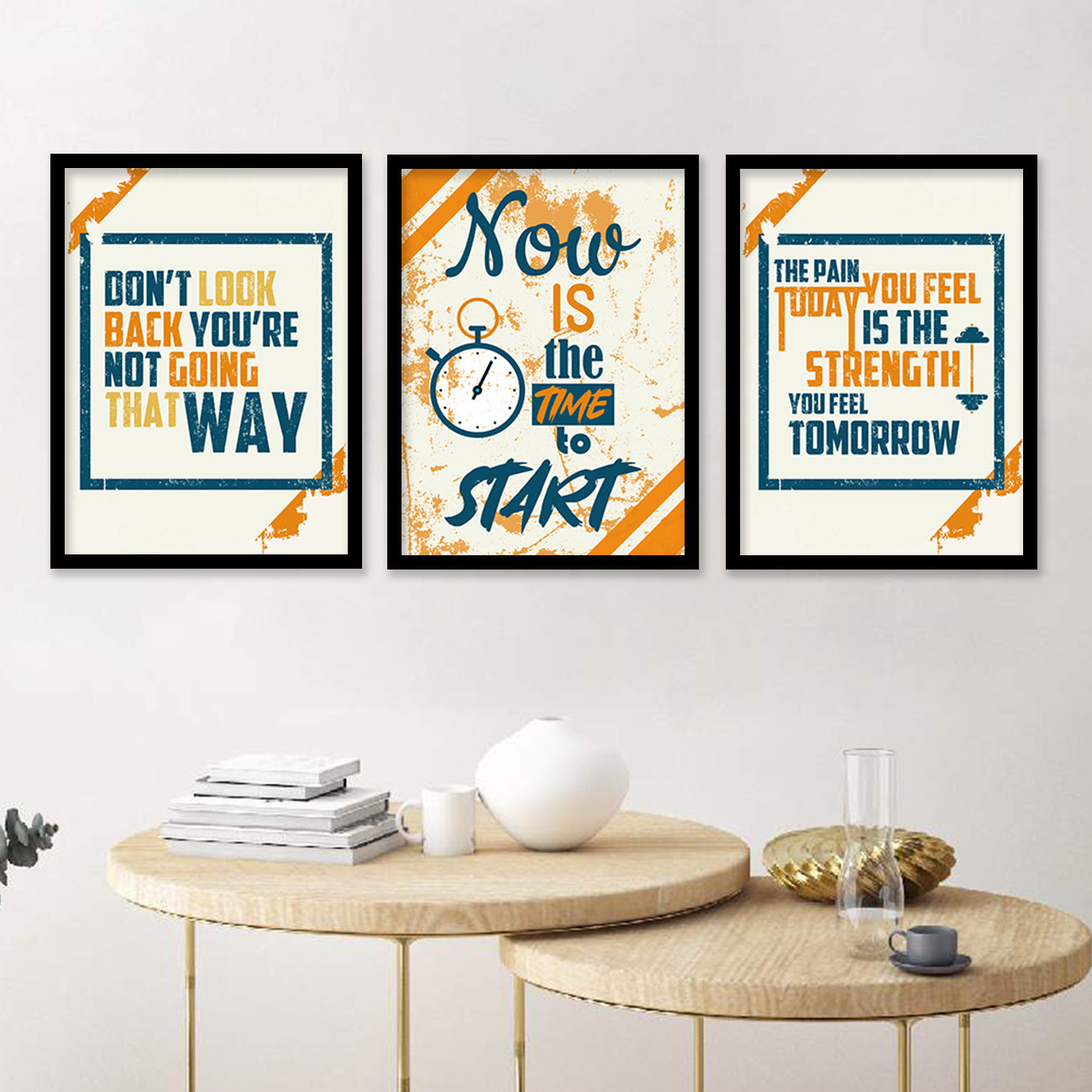 Motivational Quotes Posters with Frame for Office Living Room Bedroom Study Room School Wall Decor-Kotart