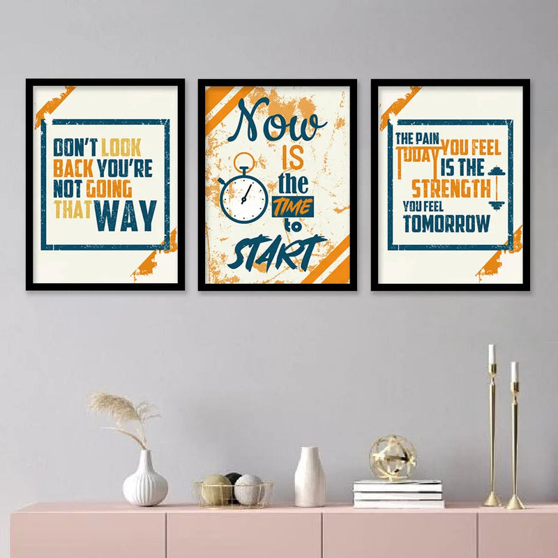 Motivational Quotes Posters with Frame for Office Living Room Bedroom Study Room School Wall Decor by Kotart store