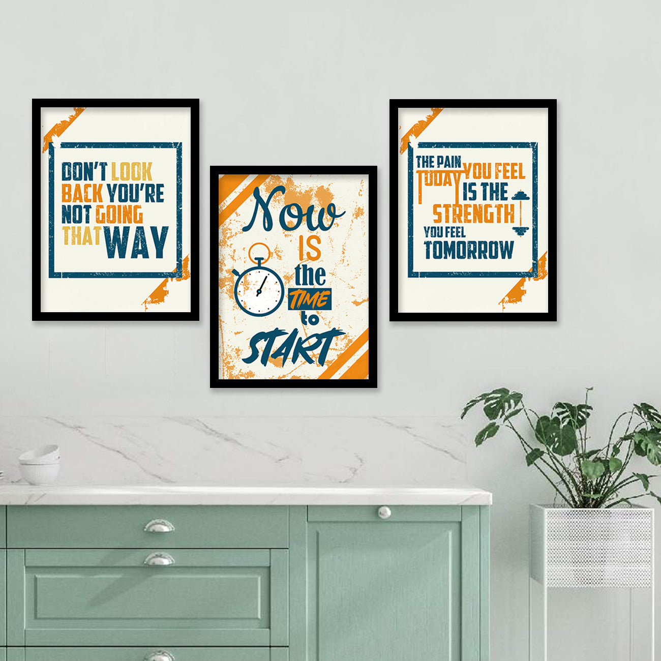 Motivational Quotes Posters with Frame for Office Living Room Bedroom ...