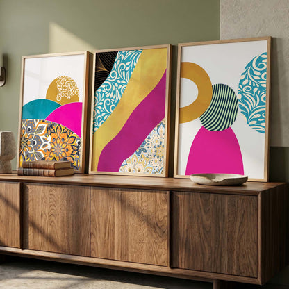 Abstract Art Wall Decor - Framed Posters and Prints with Aesthetic Design