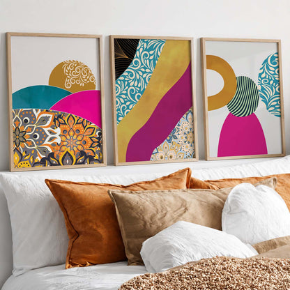 Abstract Art Wall Decor - Framed Posters and Prints with Aesthetic Design