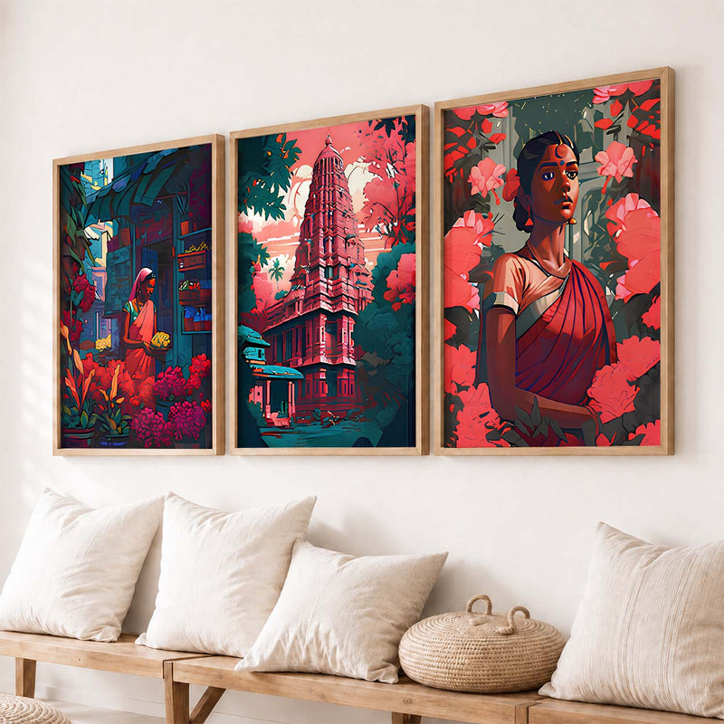 Traditional Art Print for Living Room Bedroom Home and Office Wall Decor