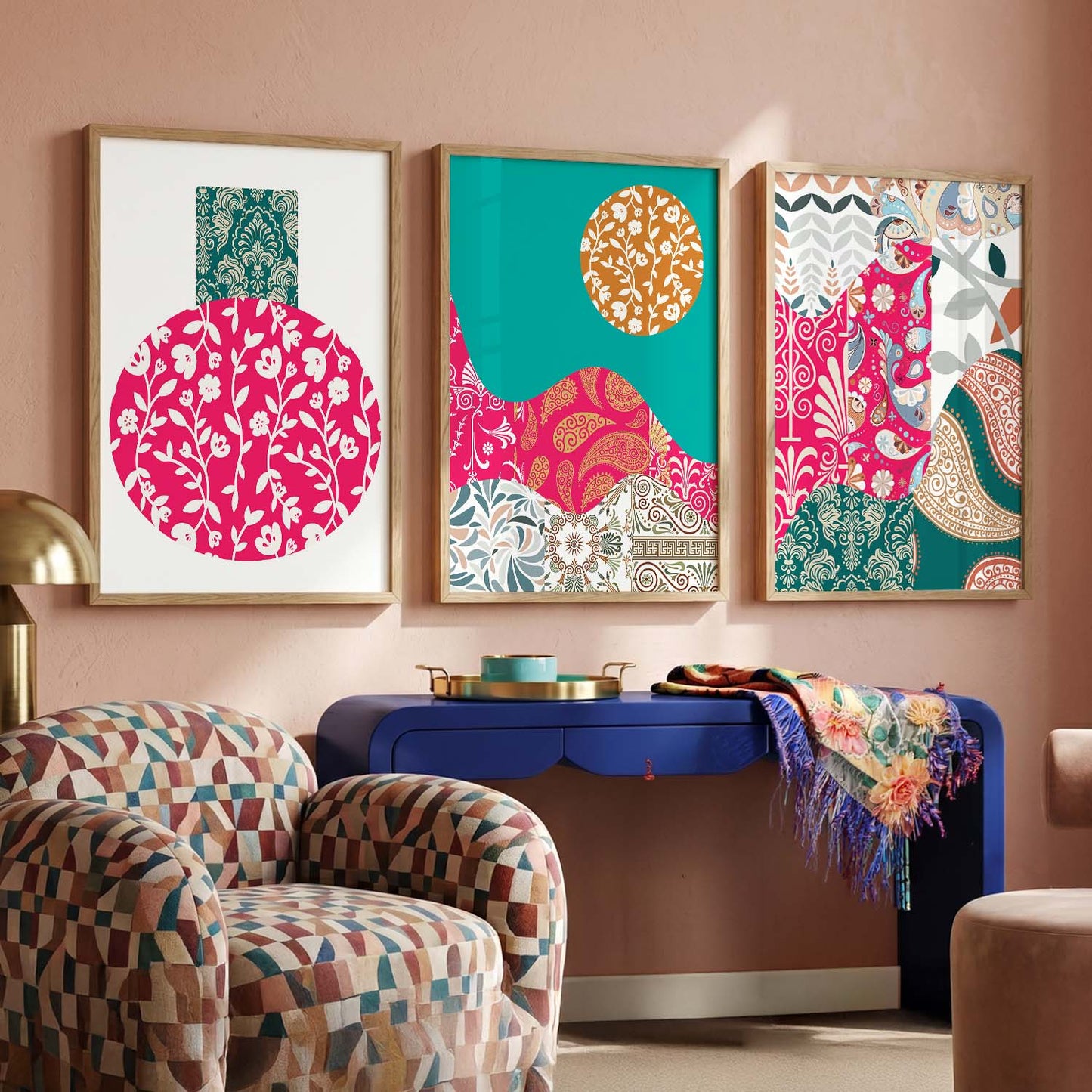 Aesthetic Wall Decor Framed Prints for Living Room Office Home Decor
