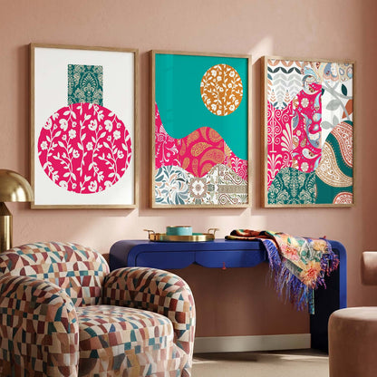 Aesthetic Wall Decor Framed Prints for Living Room Office Home Decor