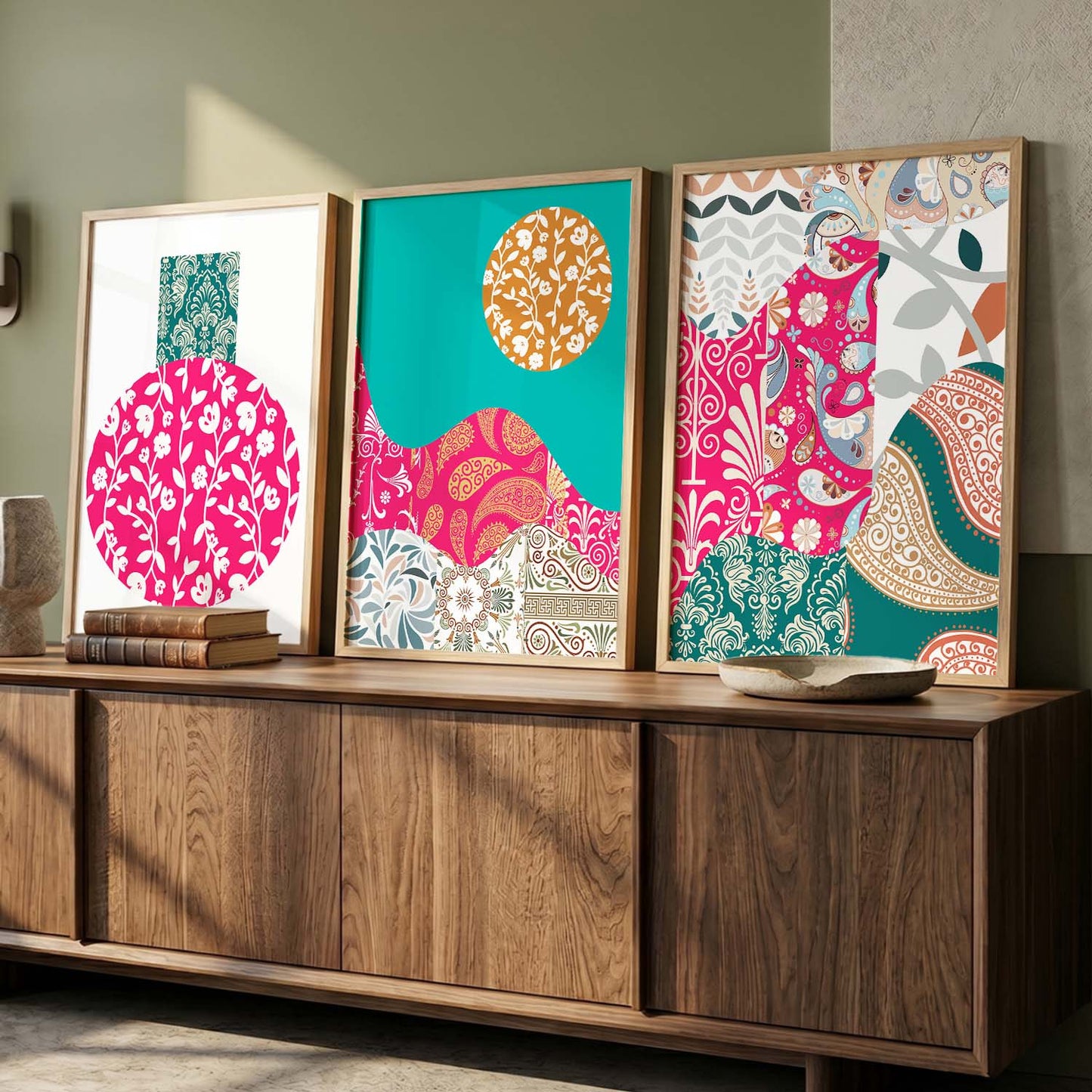 Aesthetic Wall Decor Framed Prints for Living Room Office Home Decor