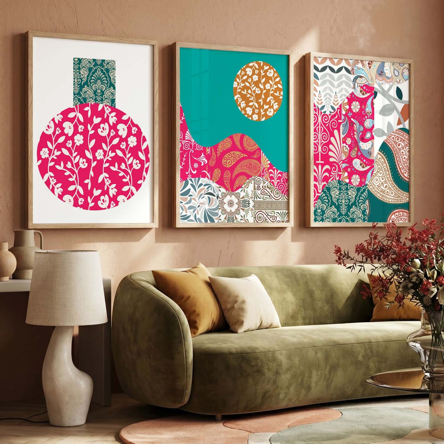 Aesthetic Wall Decor Framed Prints for Living Room Office Home Decor