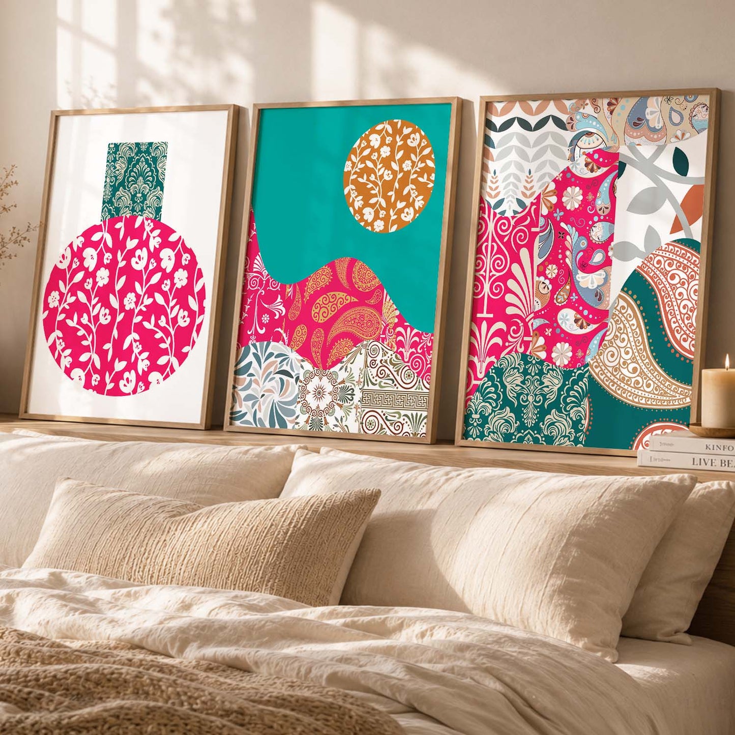 Aesthetic Wall Decor Framed Prints for Living Room Office Home Decor