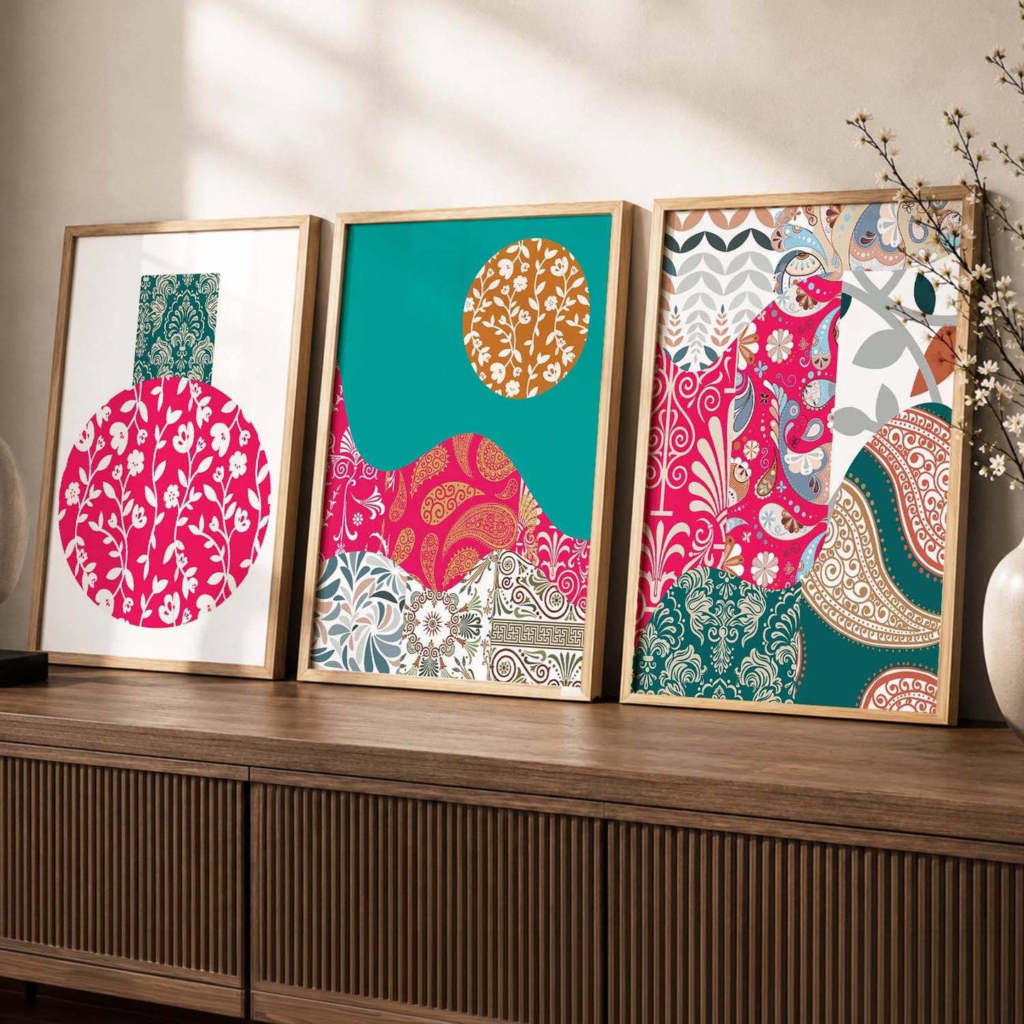 Aesthetic Wall Decor Framed Prints for Living Room Office Home Decor