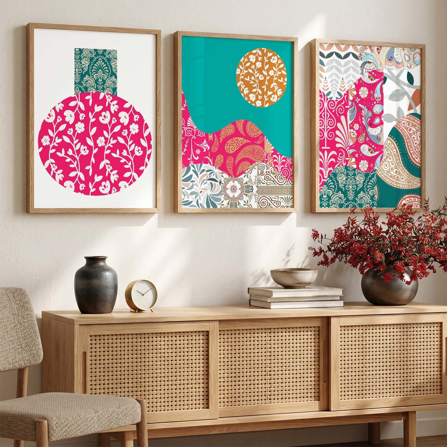 Aesthetic Wall Decor Framed Prints for Living Room Office Home Decor