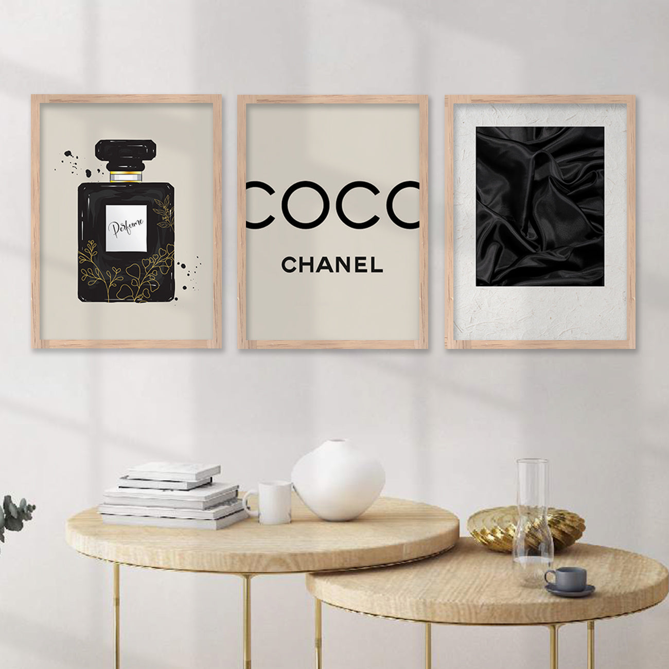 Fashion Brand Coco Poster with Frame for Bedroom Living Room Salon Wall Decor-Kotart