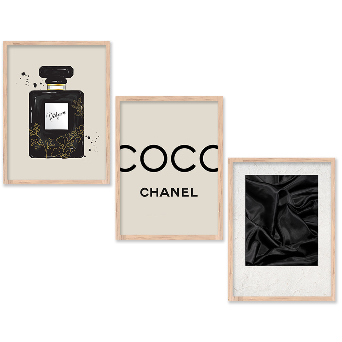 Fashion Brand Coco Poster with Frame for Bedroom Living Room Salon Wall Decor-Kotart