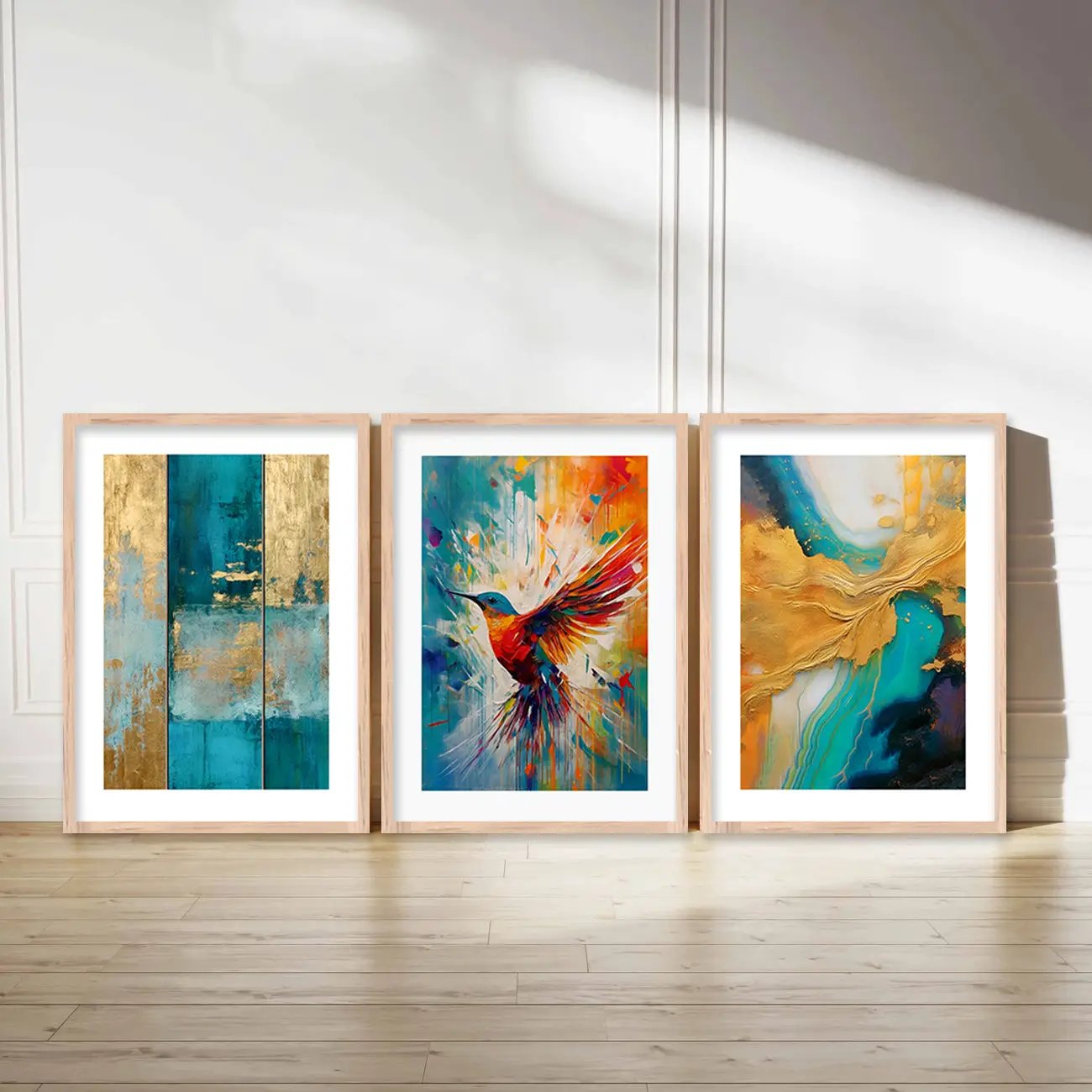 Picture of Beautiful Vibrant Bird Paining with Frame – Kotart