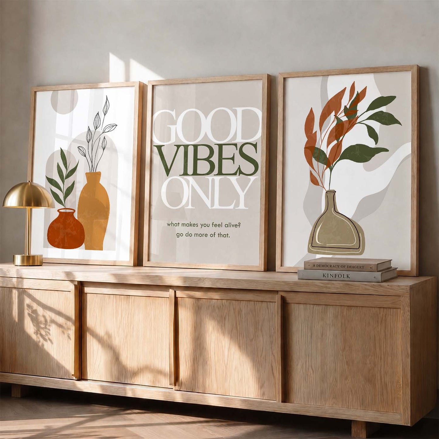 Good Vibes Only Minimal Art Prints for Living Room Bedroom Home and Office Wall Decor