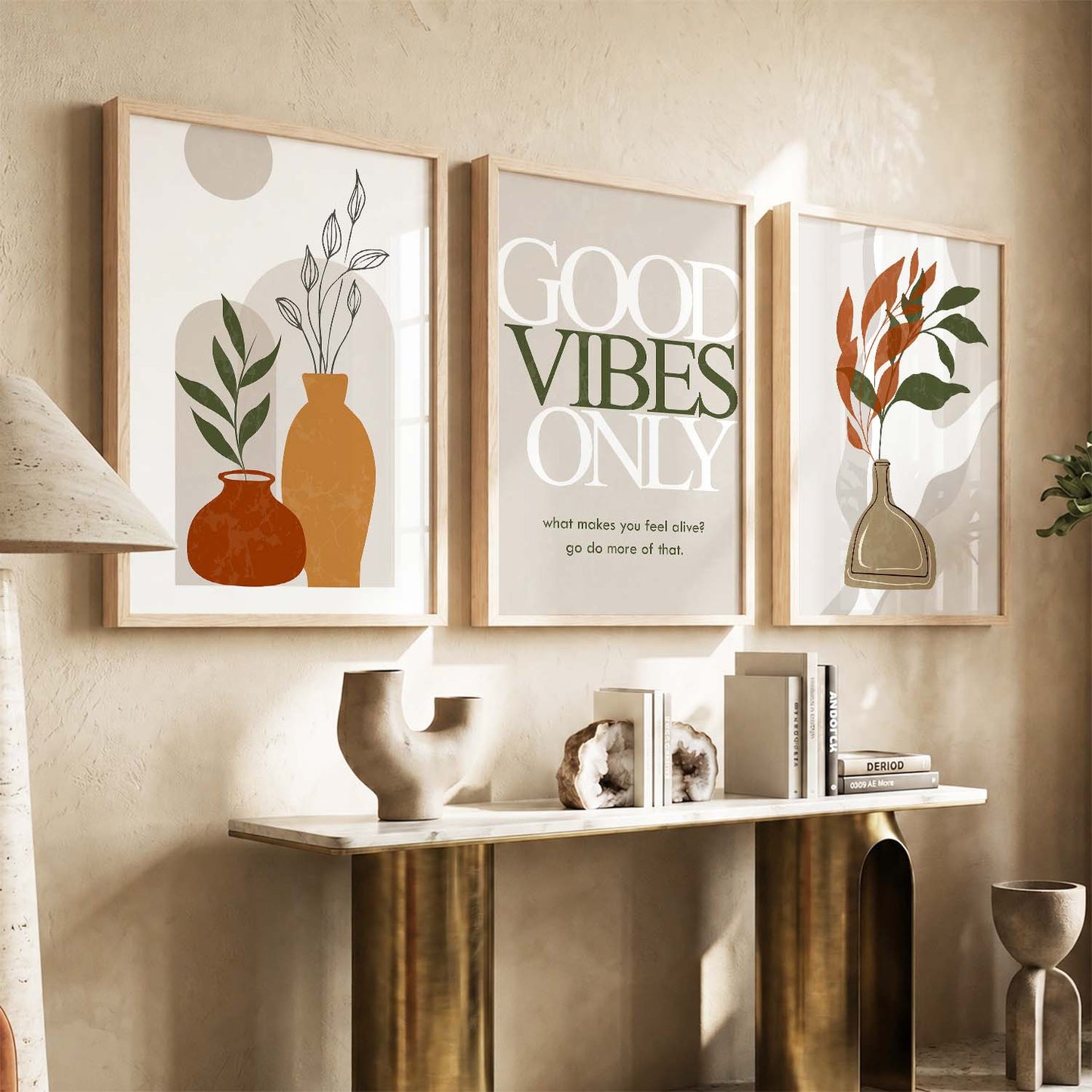 Good Vibes Only Minimal Art Prints for Living Room Bedroom Home and Office Wall Decor