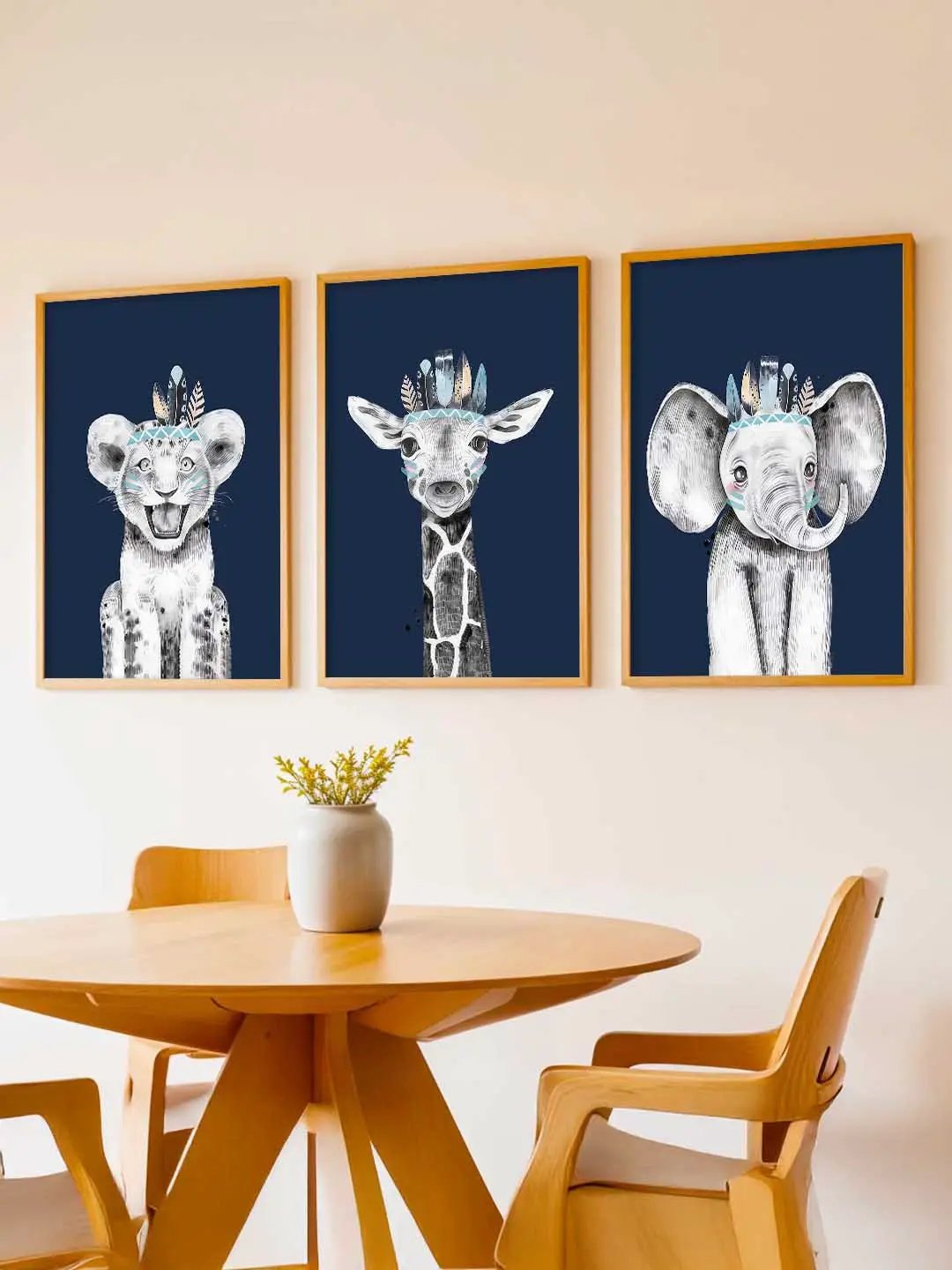 Safari Animals Wall Art Paintings for Living Room Bedroom