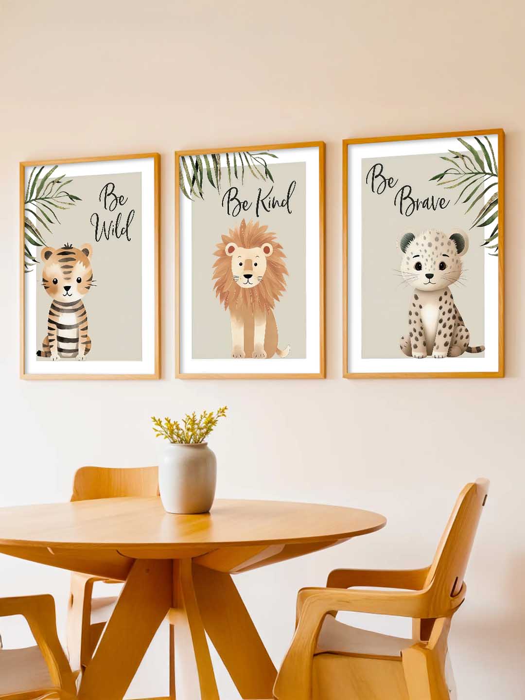 Safari Animals Motivational  Wall Art Paintings for Living Room Bedroom