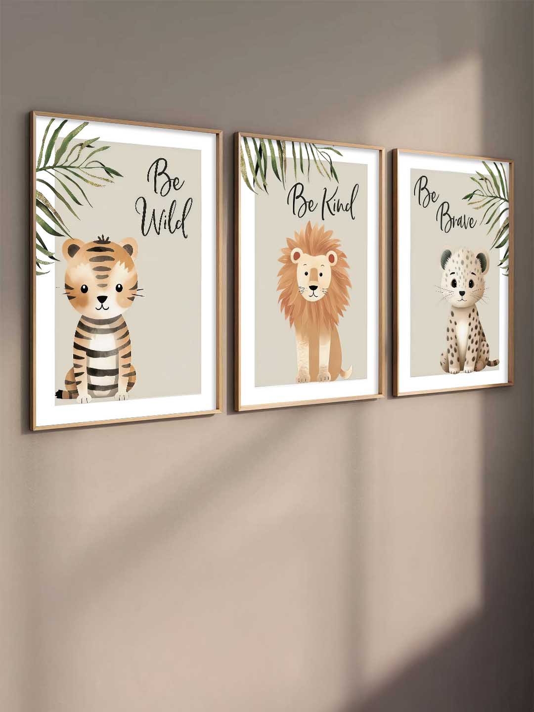 Safari Animals Motivational  Wall Art Paintings for Living Room Bedroom