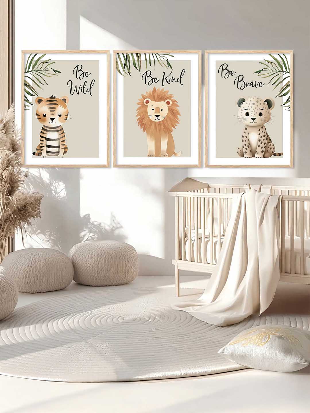 Safari Animals Motivational  Wall Art Paintings for Living Room Bedroom