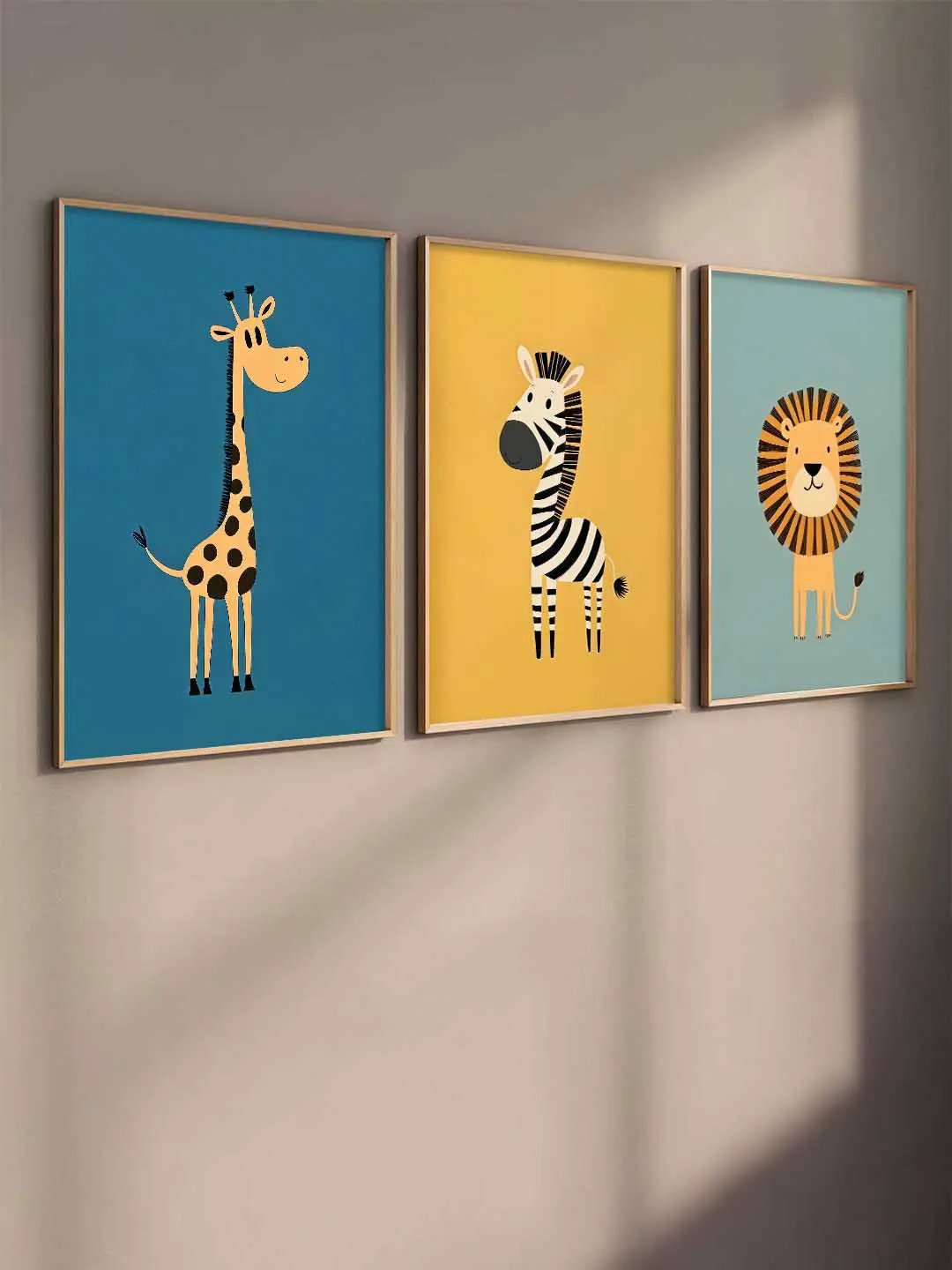 Safari Animals Wall Art Paintings for Living Room Bedroom