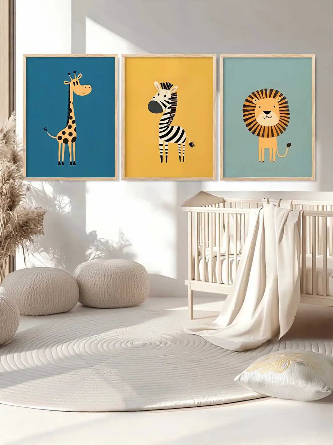 Safari Animals Wall Art Paintings for Living Room Bedroom