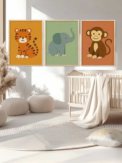 Safari Animals Wall Art Paintings for Living Room Bedroom