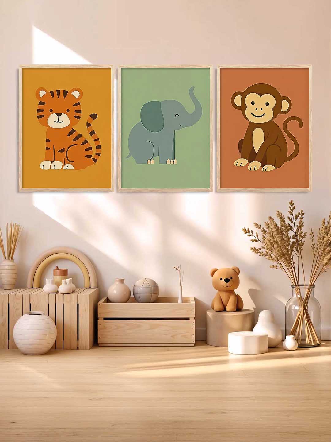 Safari Animals Wall Art Paintings for Living Room Bedroom