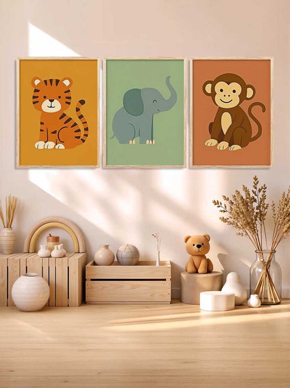 Safari Animals Wall Art Paintings for Living Room Bedroom