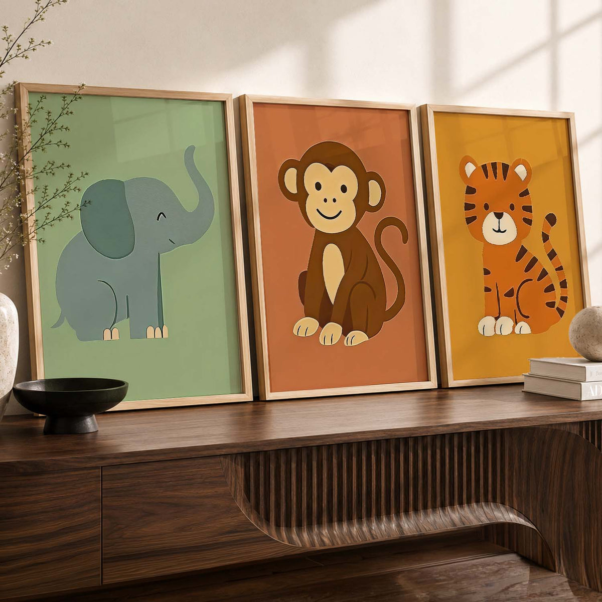 Safari Animals Wall Art Paintings for Living Room Bedroom