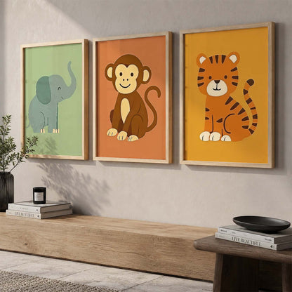 Safari Animals Wall Art Paintings for Living Room Bedroom
