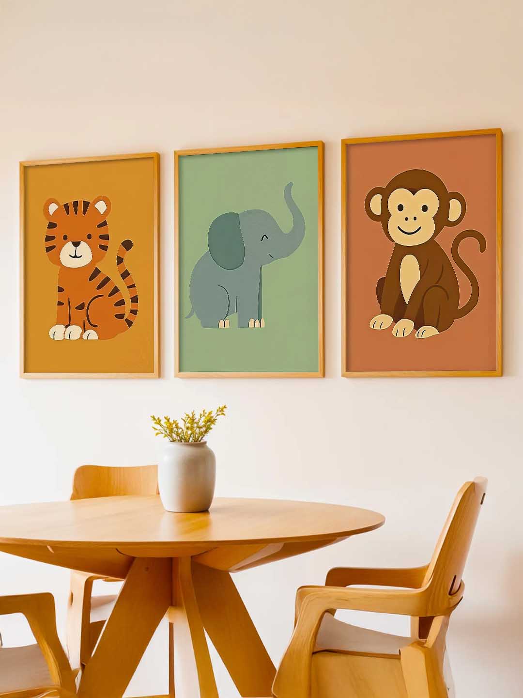 Safari Animals Wall Art Paintings for Living Room Bedroom