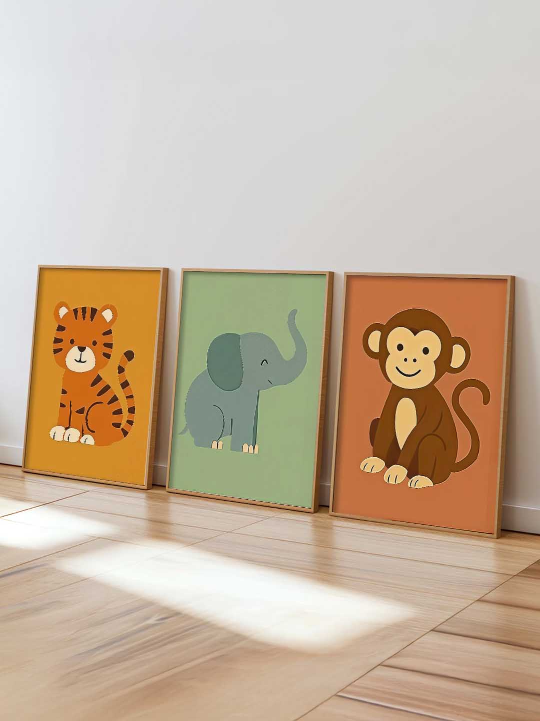 Safari Animals Wall Art Paintings for Living Room Bedroom