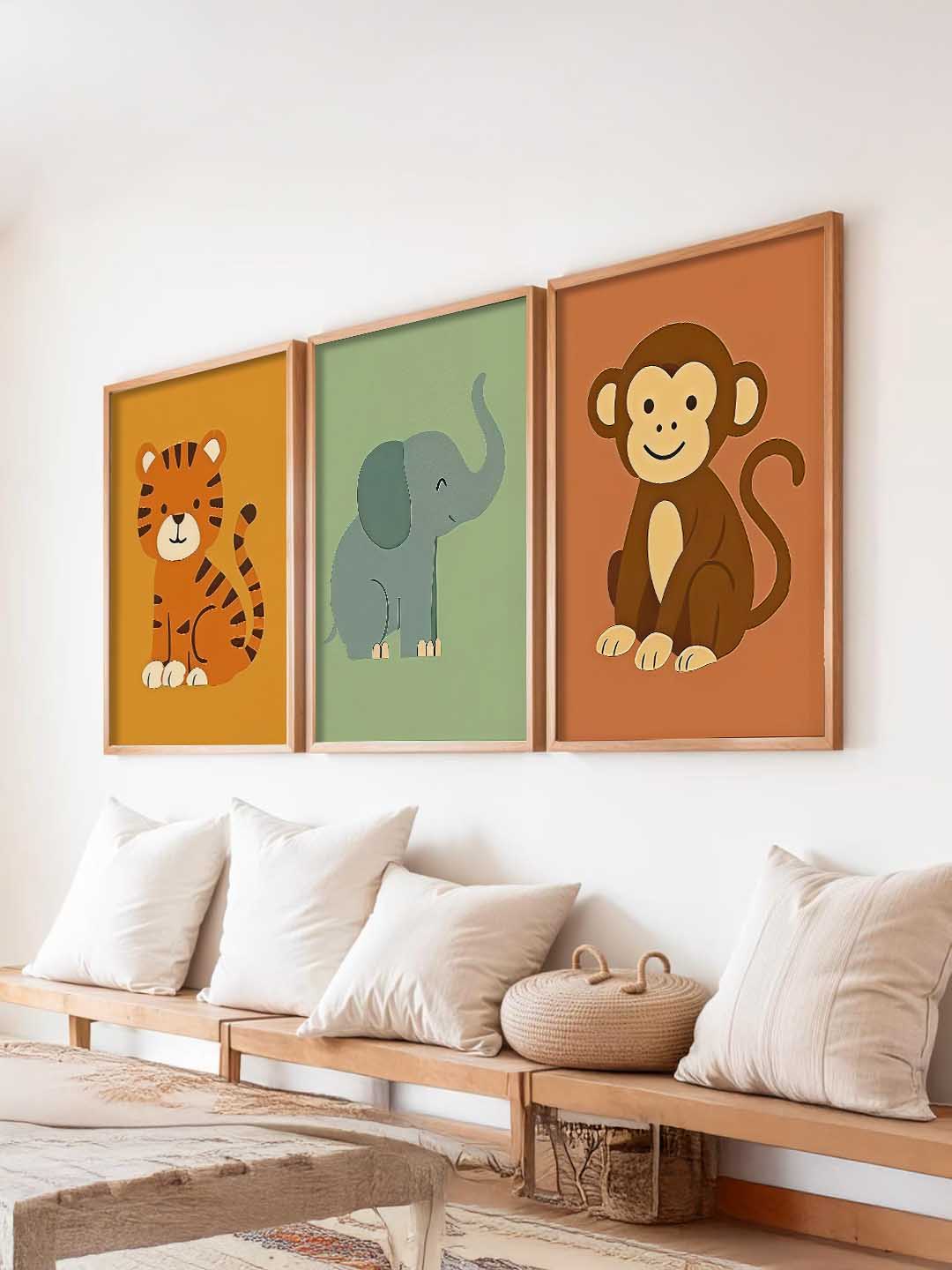 Safari Animals Wall Art Paintings for Living Room Bedroom