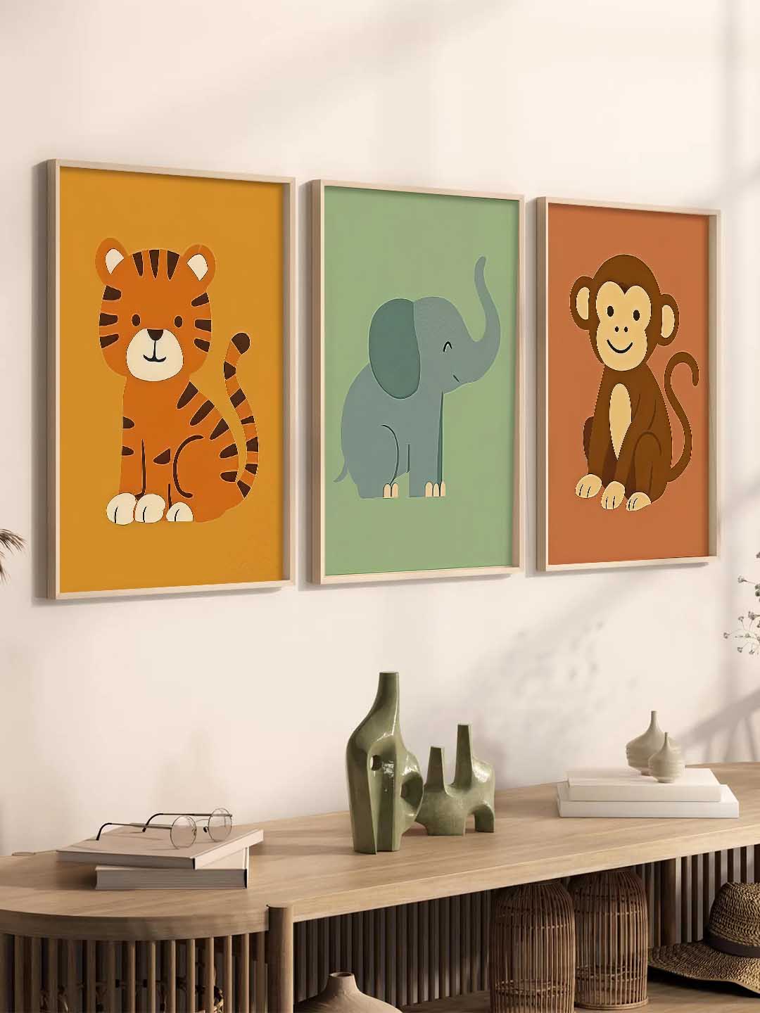 Safari Animals Wall Art Paintings for Living Room Bedroom