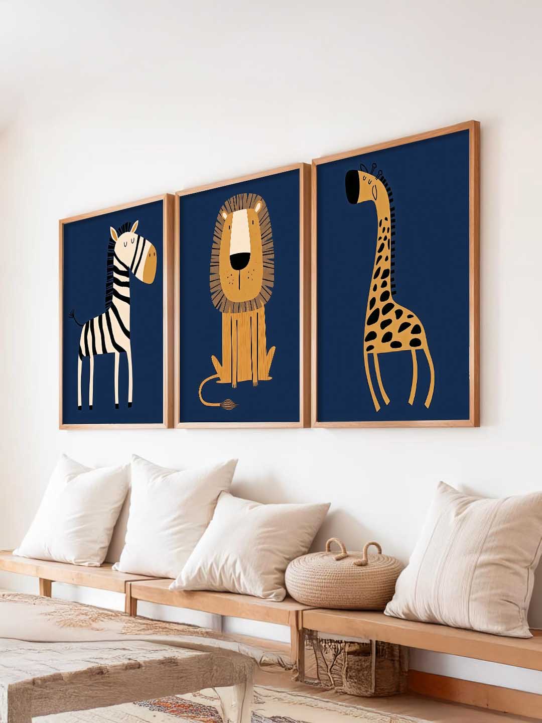 Safari Animals Wall Art Paintings for Living Room Bedroom
