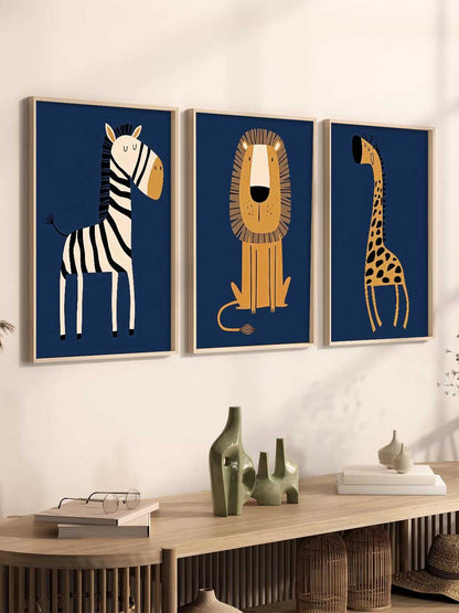 Safari Animals Wall Art Paintings for Living Room Bedroom