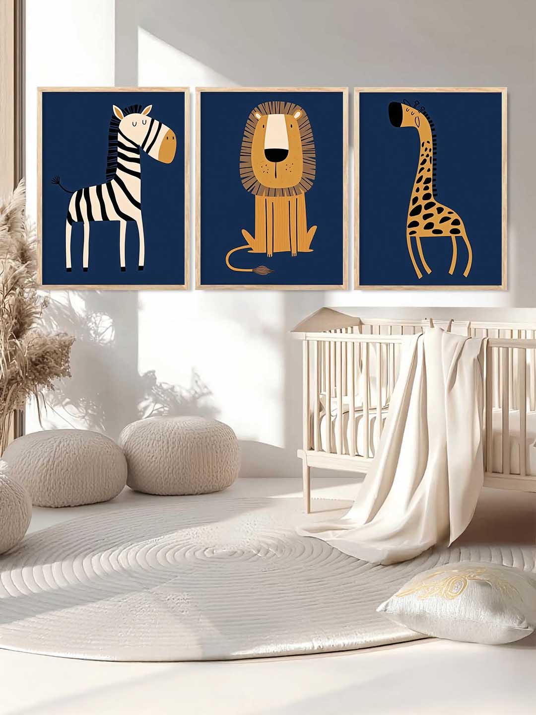 Safari Animals Wall Art Paintings for Living Room Bedroom