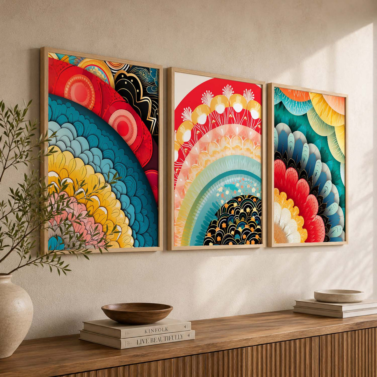 Modern Art Prints for Living Room Bedroom - Deer Print Combo for Home and Office Wall Decor