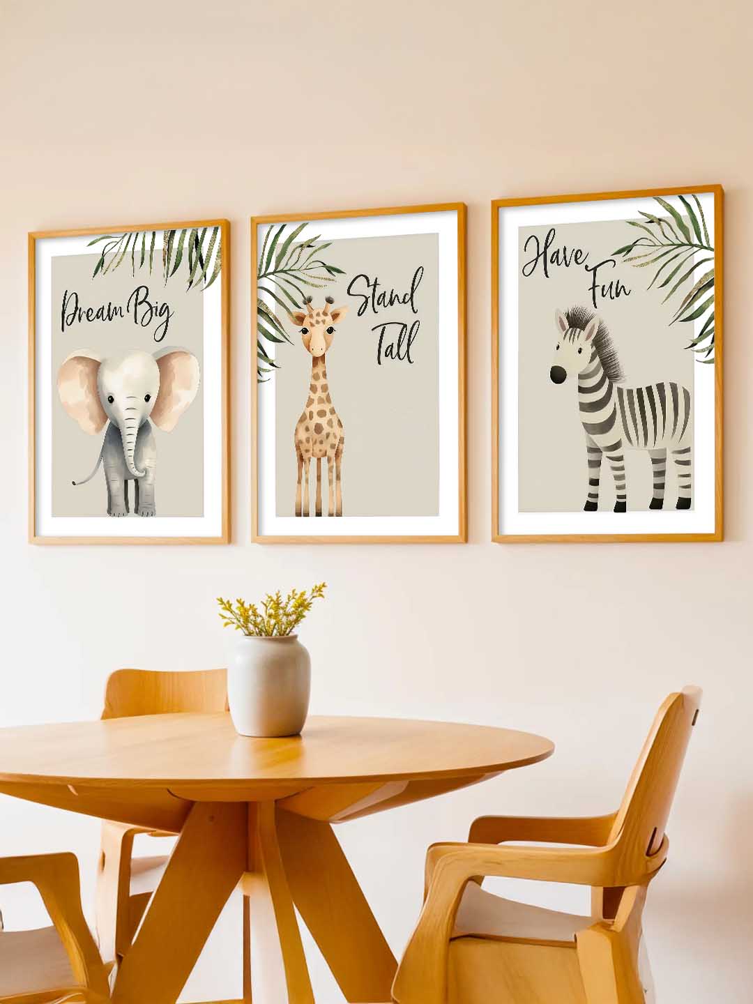 Safari Animals Motivational Wall Art Paintings for Living Room Bedroom