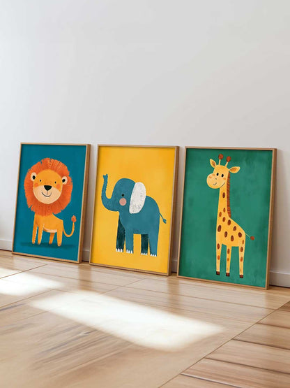 Safari Animals  Wall Art Paintings for Living Room Bedroom