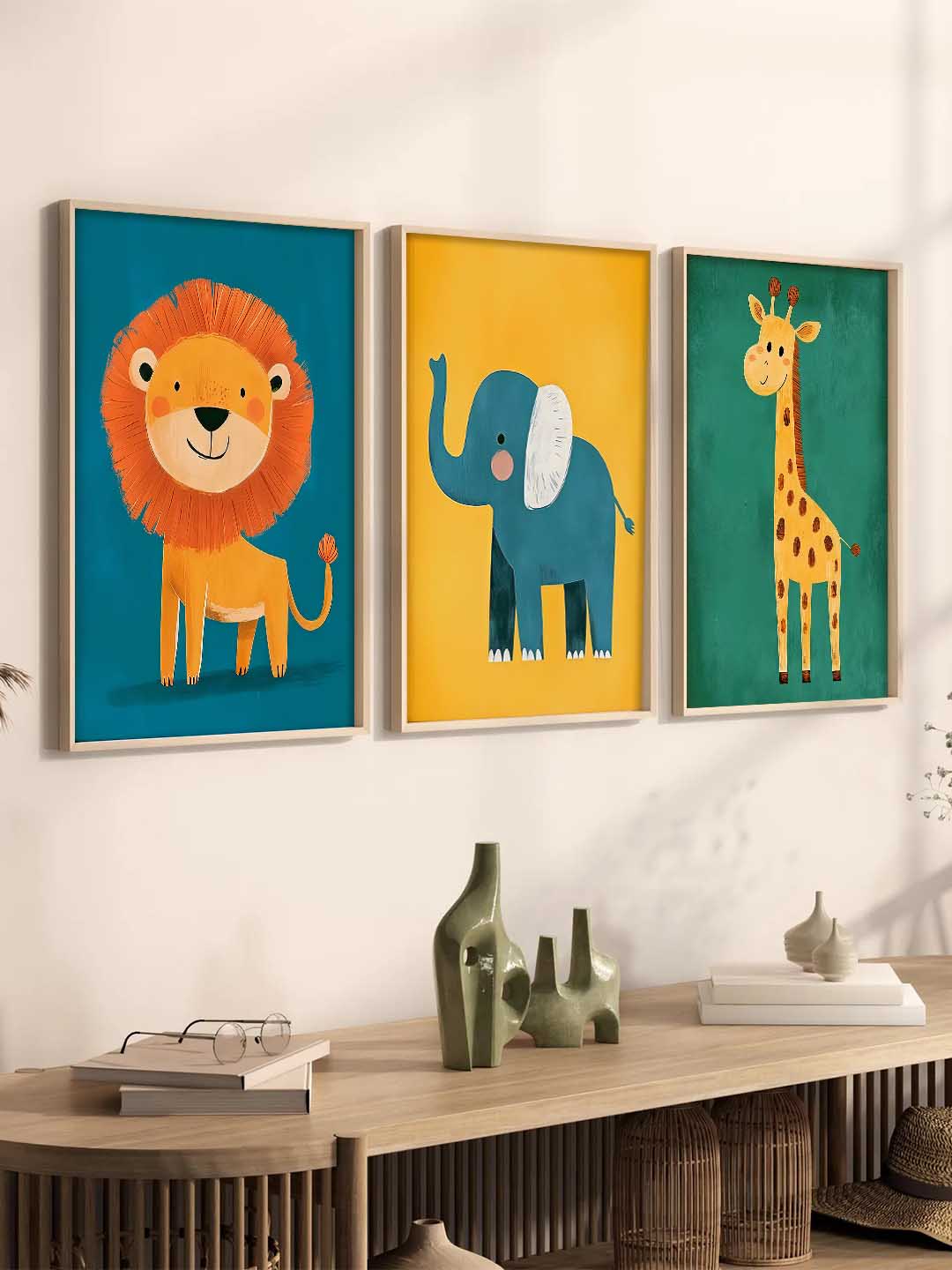 Safari Animals  Wall Art Paintings for Living Room Bedroom