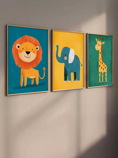 Safari Animals  Wall Art Paintings for Living Room Bedroom