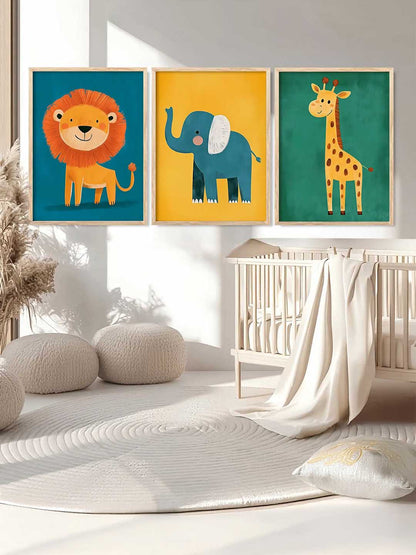 Safari Animals  Wall Art Paintings for Living Room Bedroom