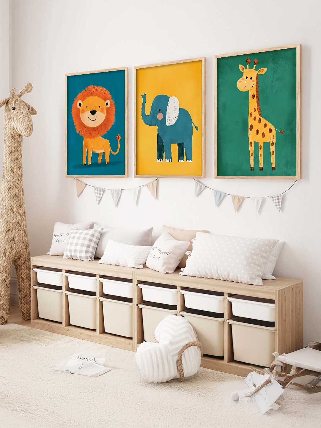Safari Animals  Wall Art Paintings for Living Room Bedroom