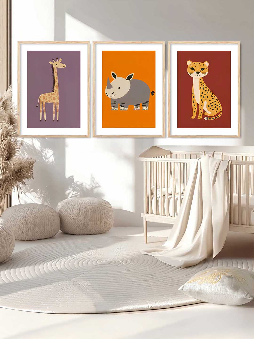 Safari Animals Wall Art Paintings for Living Room Bedroom