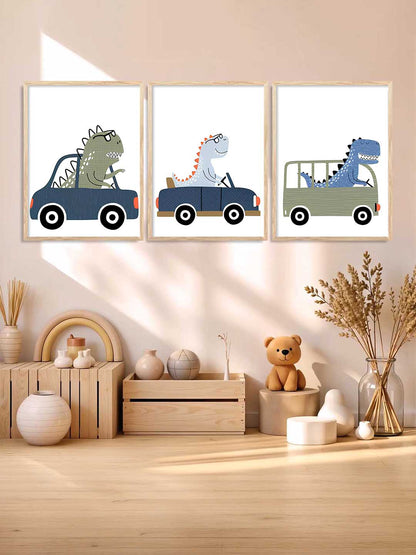 Cartoon Dinosaurs Wall Art Paintings for Living Room Bedroom