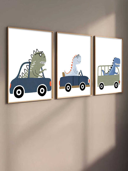Cartoon Dinosaurs Wall Art Paintings for Living Room Bedroom