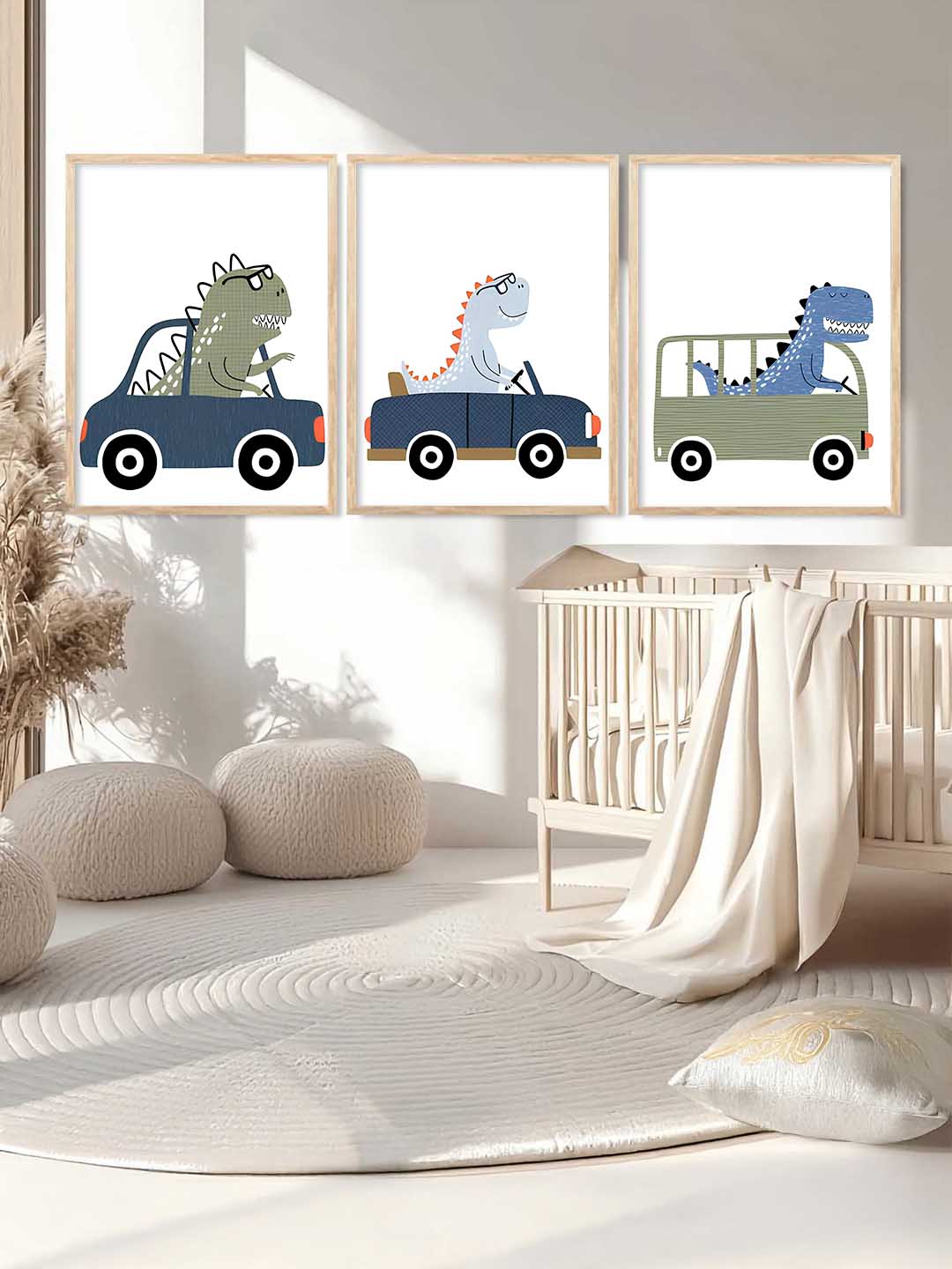 Cartoon Dinosaurs Wall Art Paintings for Living Room Bedroom