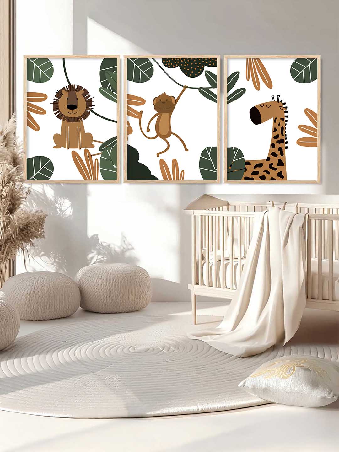 Safari Animals Wall Art Paintings for Living Room Bedroom