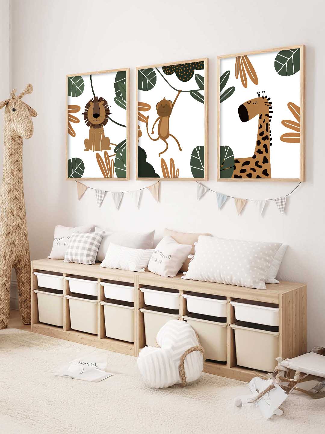 Safari Animals Wall Art Paintings for Living Room Bedroom