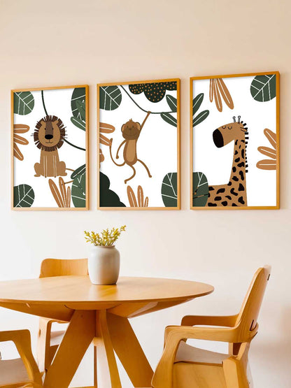 Safari Animals Wall Art Paintings for Living Room Bedroom